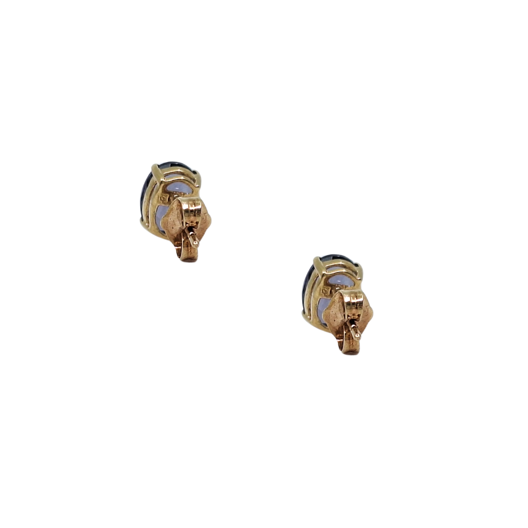 9ct Yellow Gold Iolite Studs