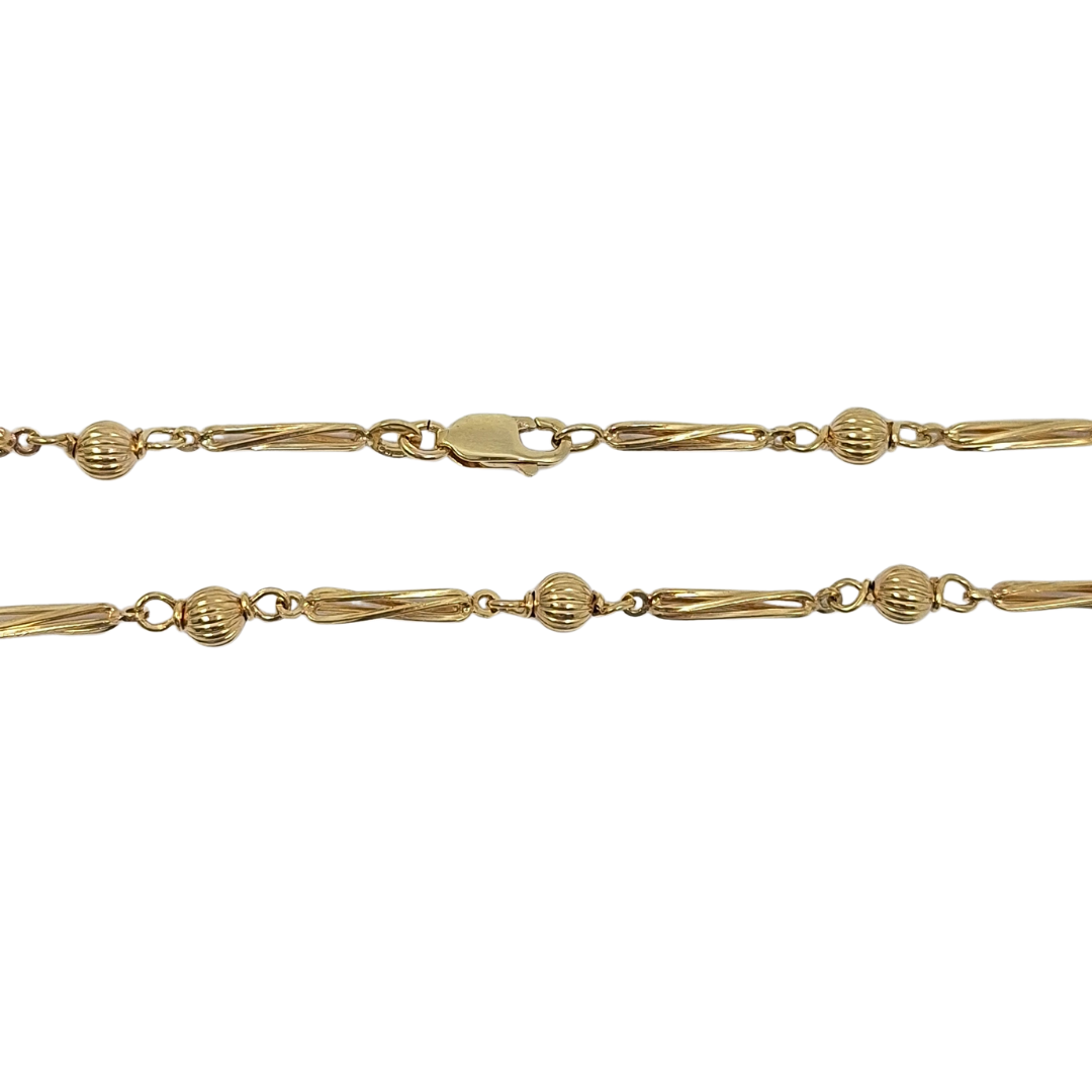 9ct Yellow Gold Ball Link Chain 20"