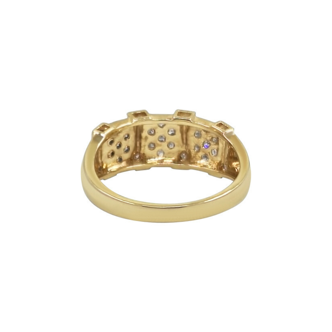 9ct Yellow Gold Diamond Band Ring