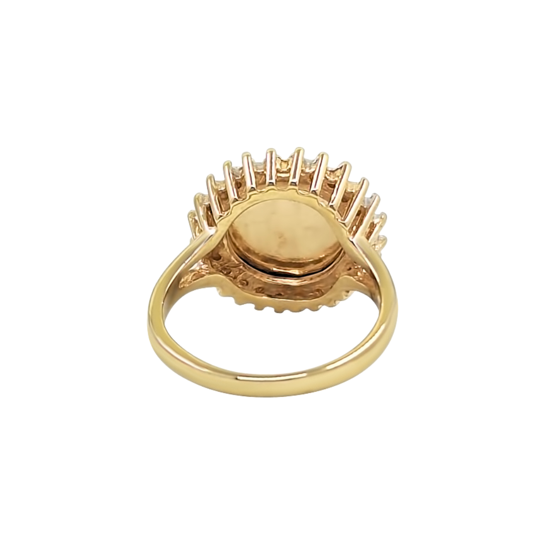 9ct Yellow Gold Diamond St George Ring
