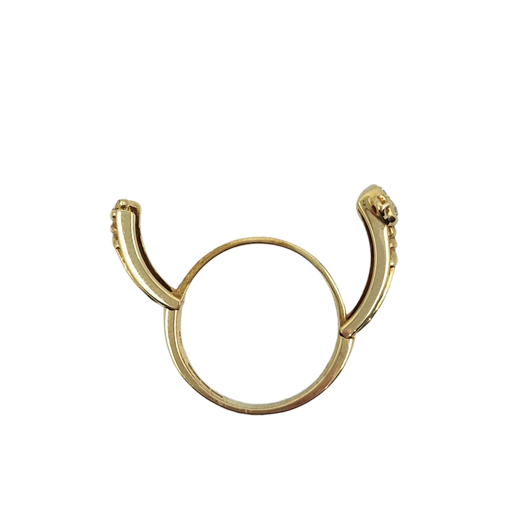 9ct Yellow Gold Diamond Claddagh Ring