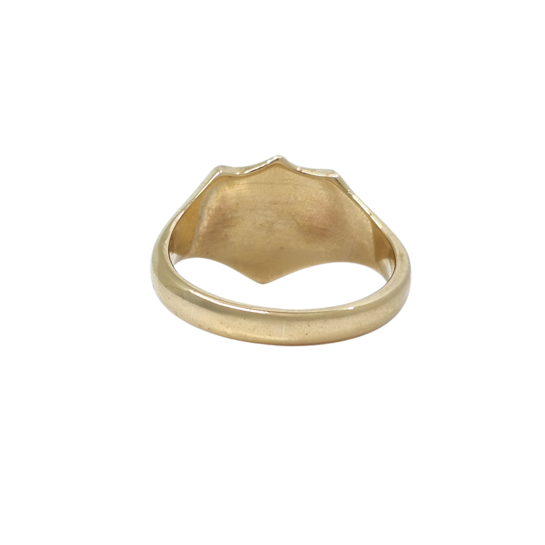 9ct Yellow Gold RAF Shield Signet Ring