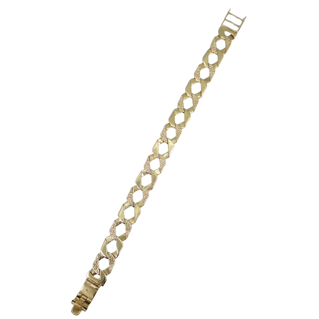9ct Yellow Gold Chaps Bracelet 8.5"