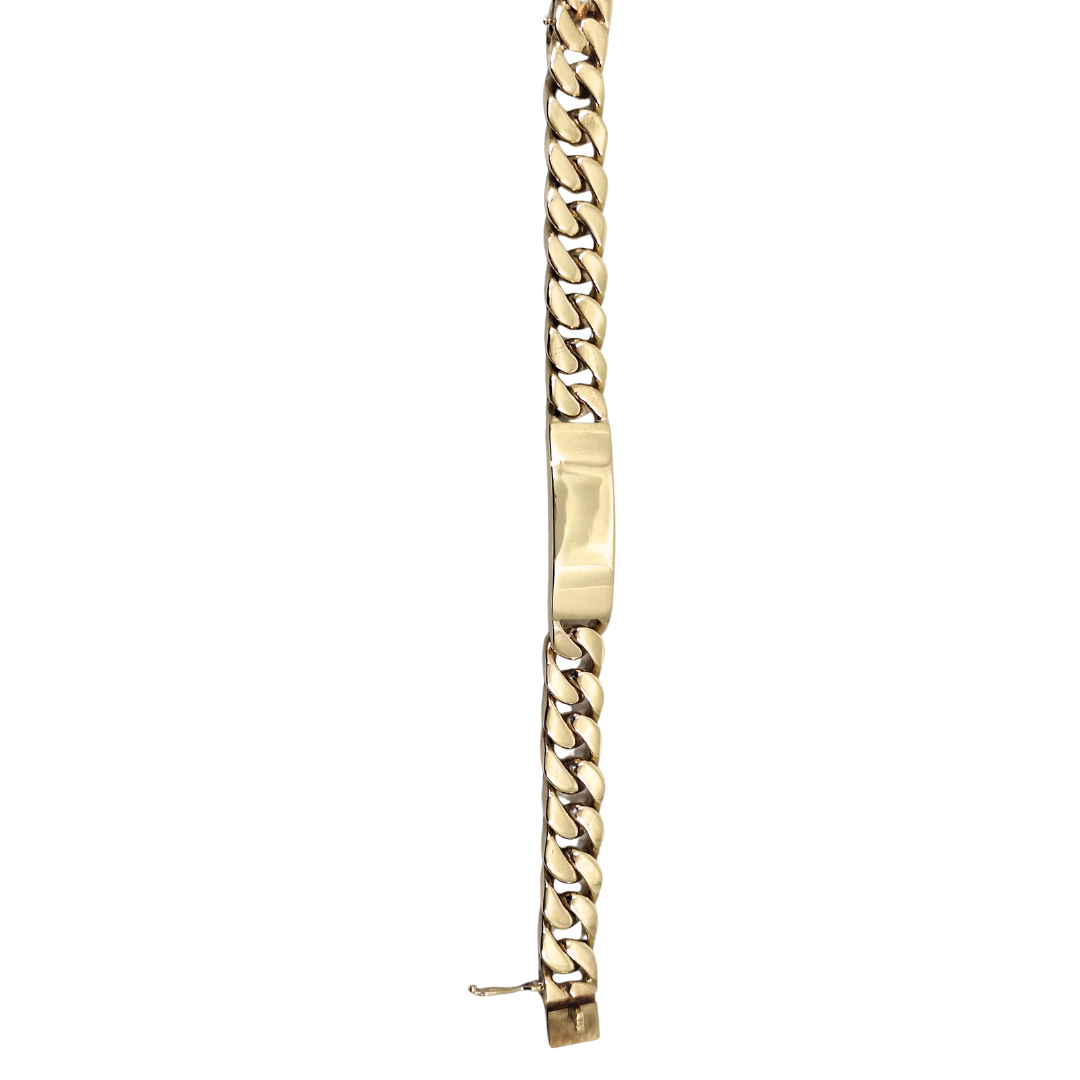 9ct Yellow Gold Identity Curb Bracelet 8.5"