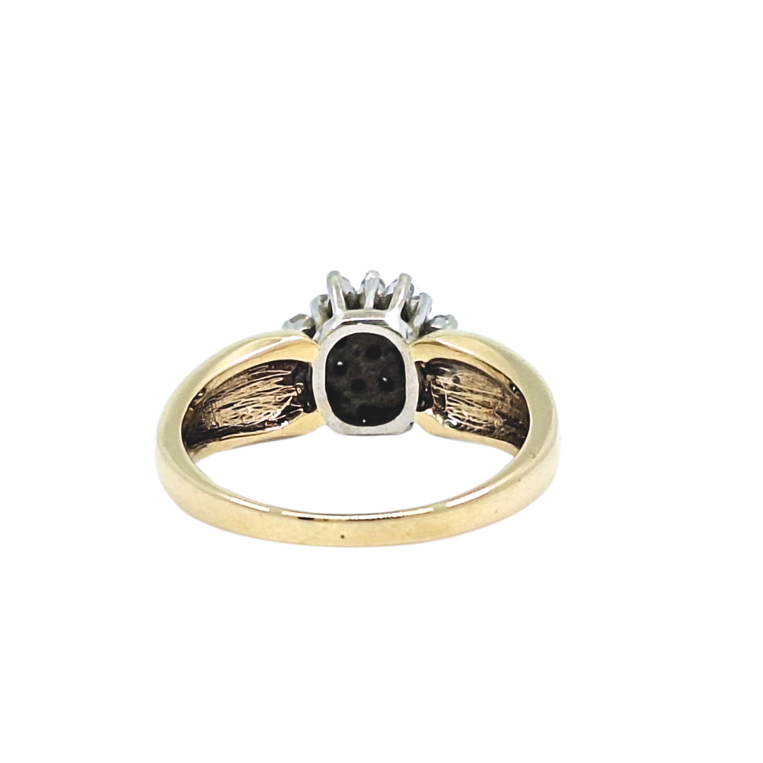 9ct Yellow Gold Diamond Cluster Ring 0.25ct