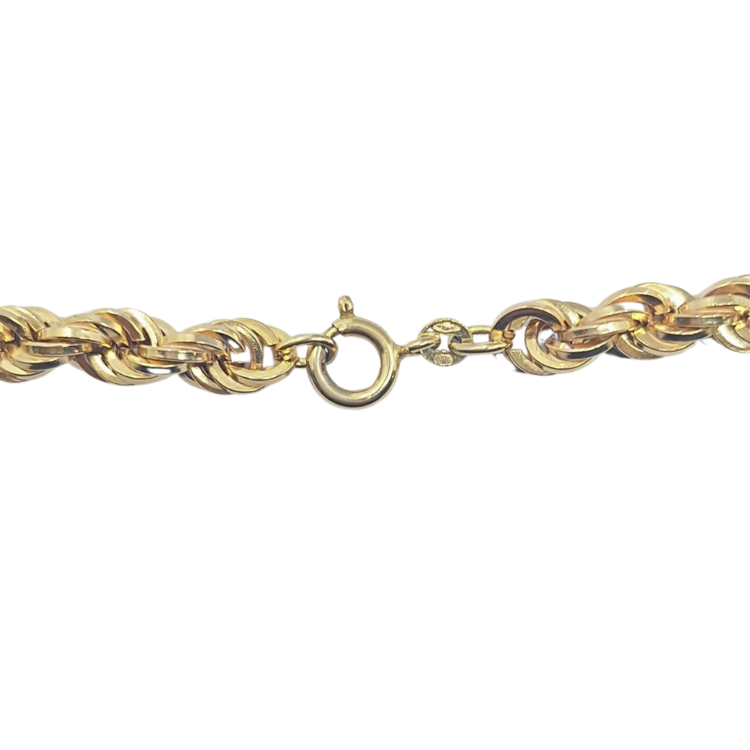 9ct Yellow Gold Rope Chain 24"