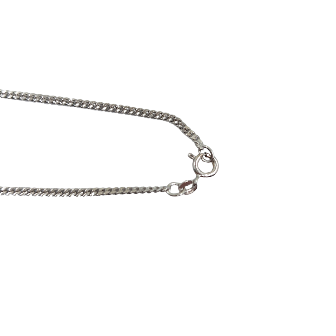 9ct White Gold Curb Chain 22"