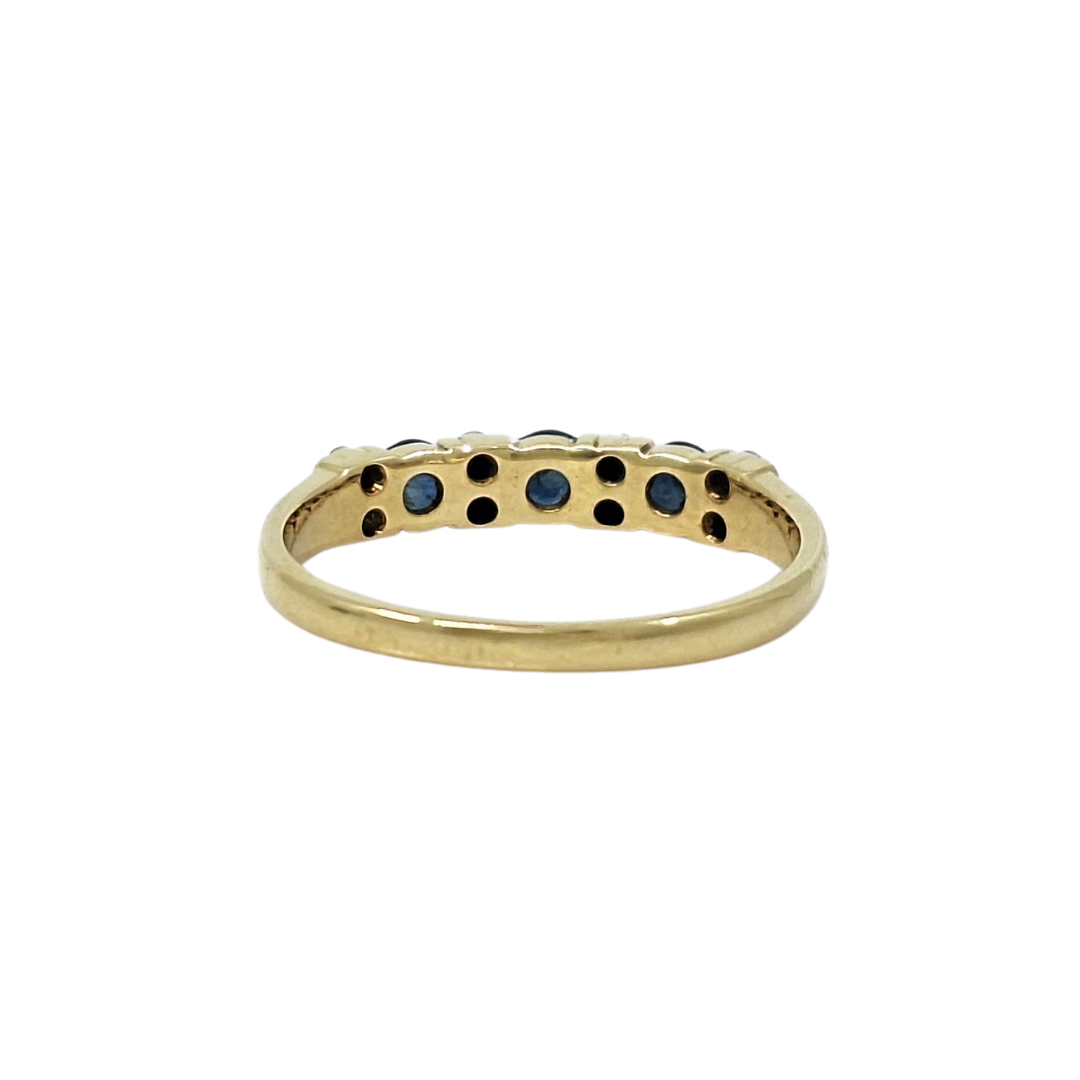 18ct Yellow Gold Sapphire & Diamond Eternity Ring