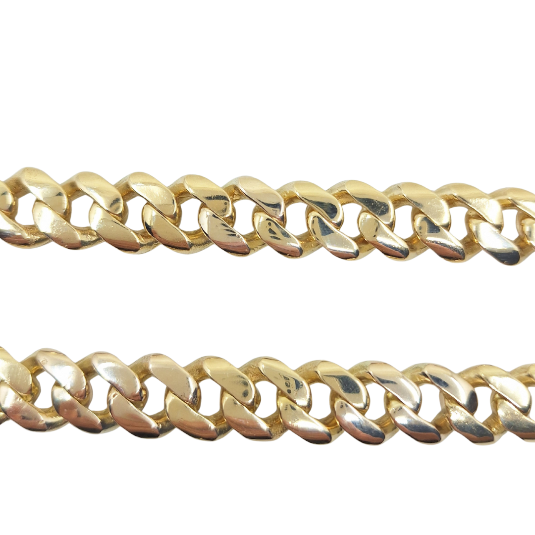 9ct Yellow Gold Cuban Link Chain 24"