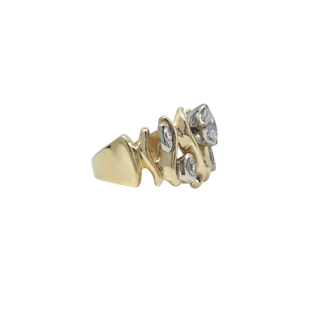 14ct Yellow Gold Diamond Band Ring 1.00ct