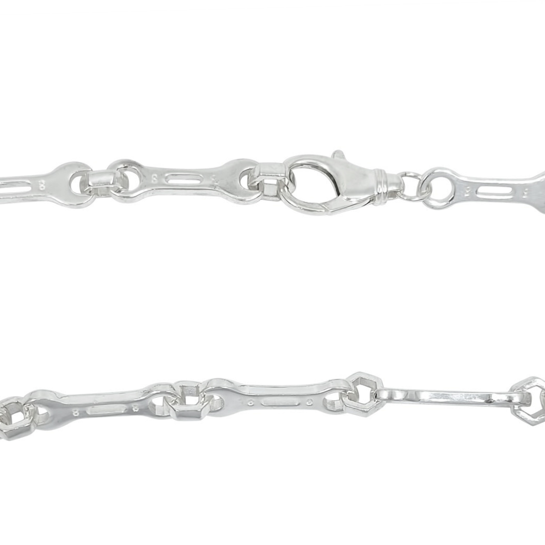 Silver Spanner Link Chain 28"