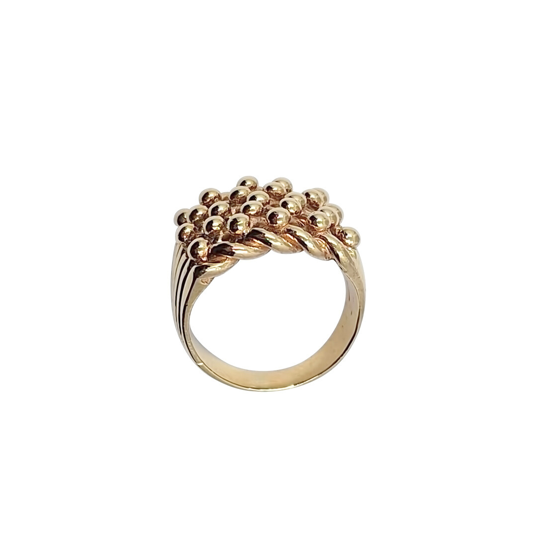 9ct Yellow Gold 5 Row Keeper Ring