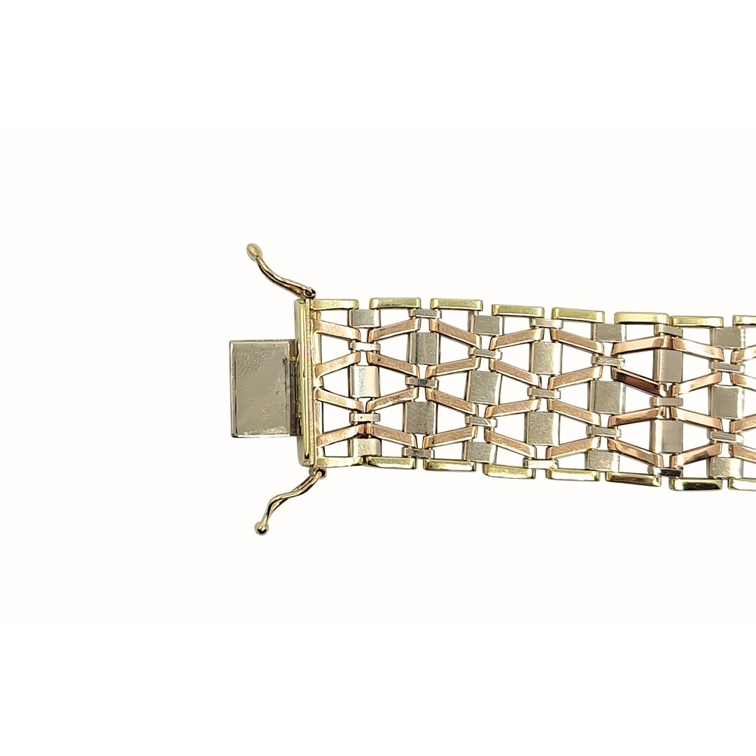 9ct Yellow Gold Fancy Bracelet 7.5"