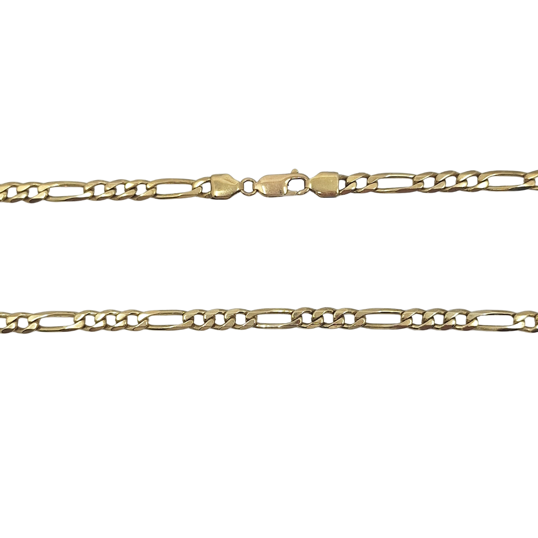 9ct Yellow Gold Figaro Chain 20"