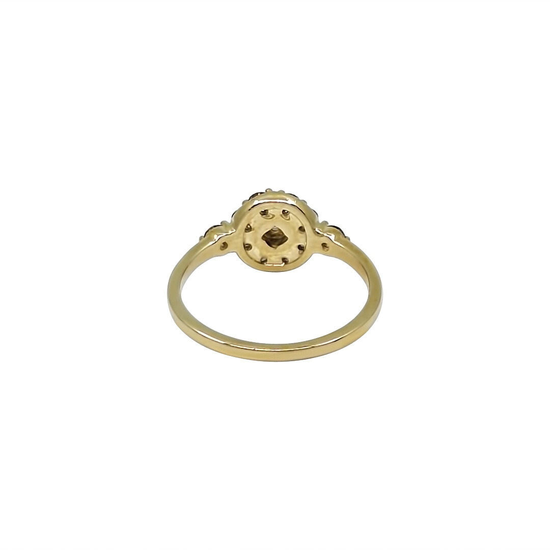9ct Yellow Gold Diamond Cluster Ring 0.50ct