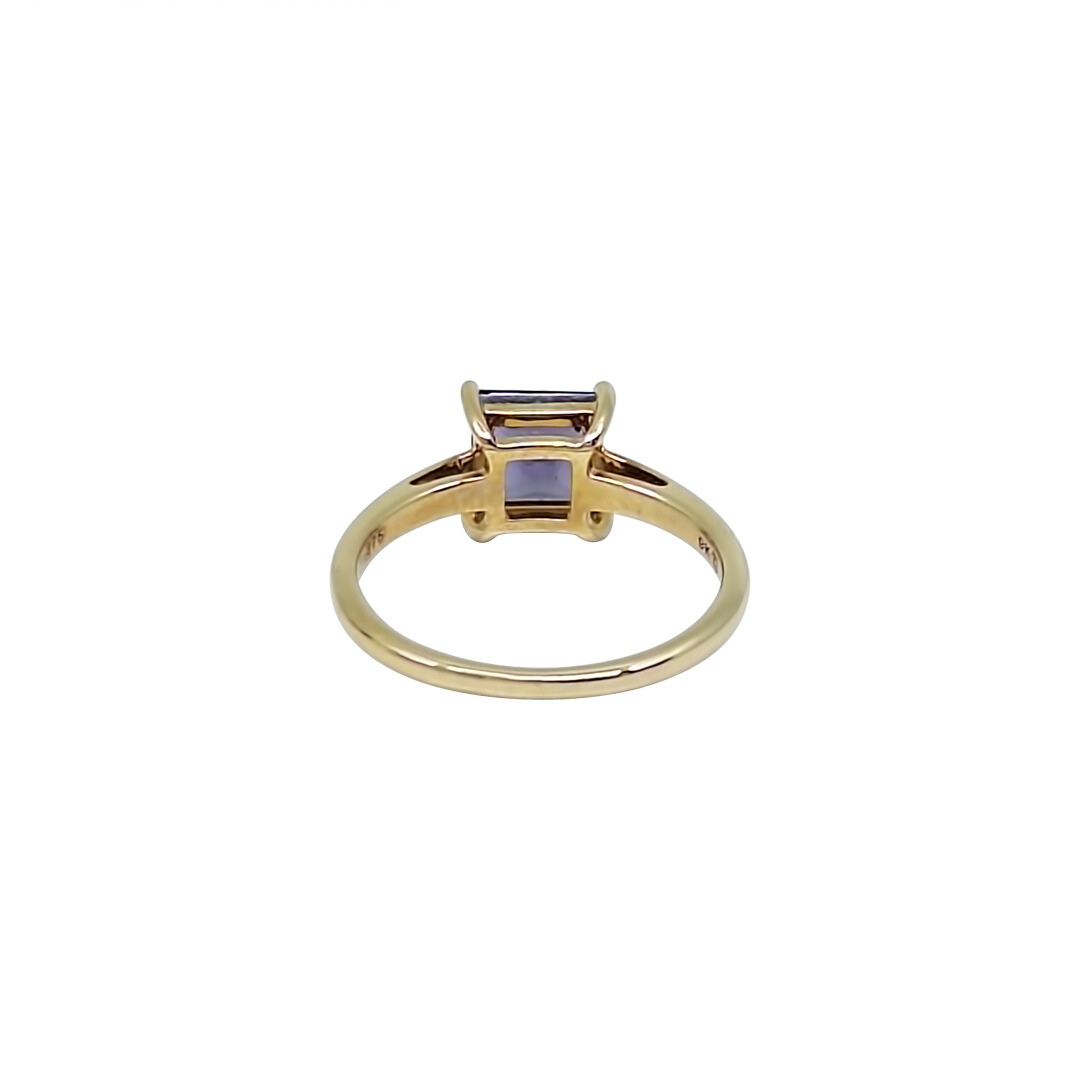 9ct Yellow Gold Montezuma Blue Quartz Ring 2.75ct