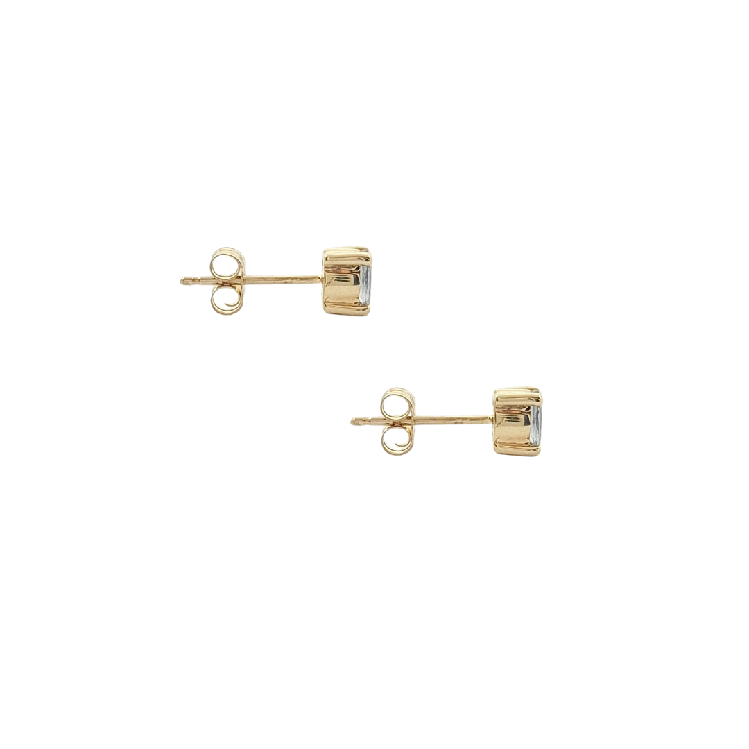 9ct Yellow Gold Green Tanzanite Studs 0.65ct