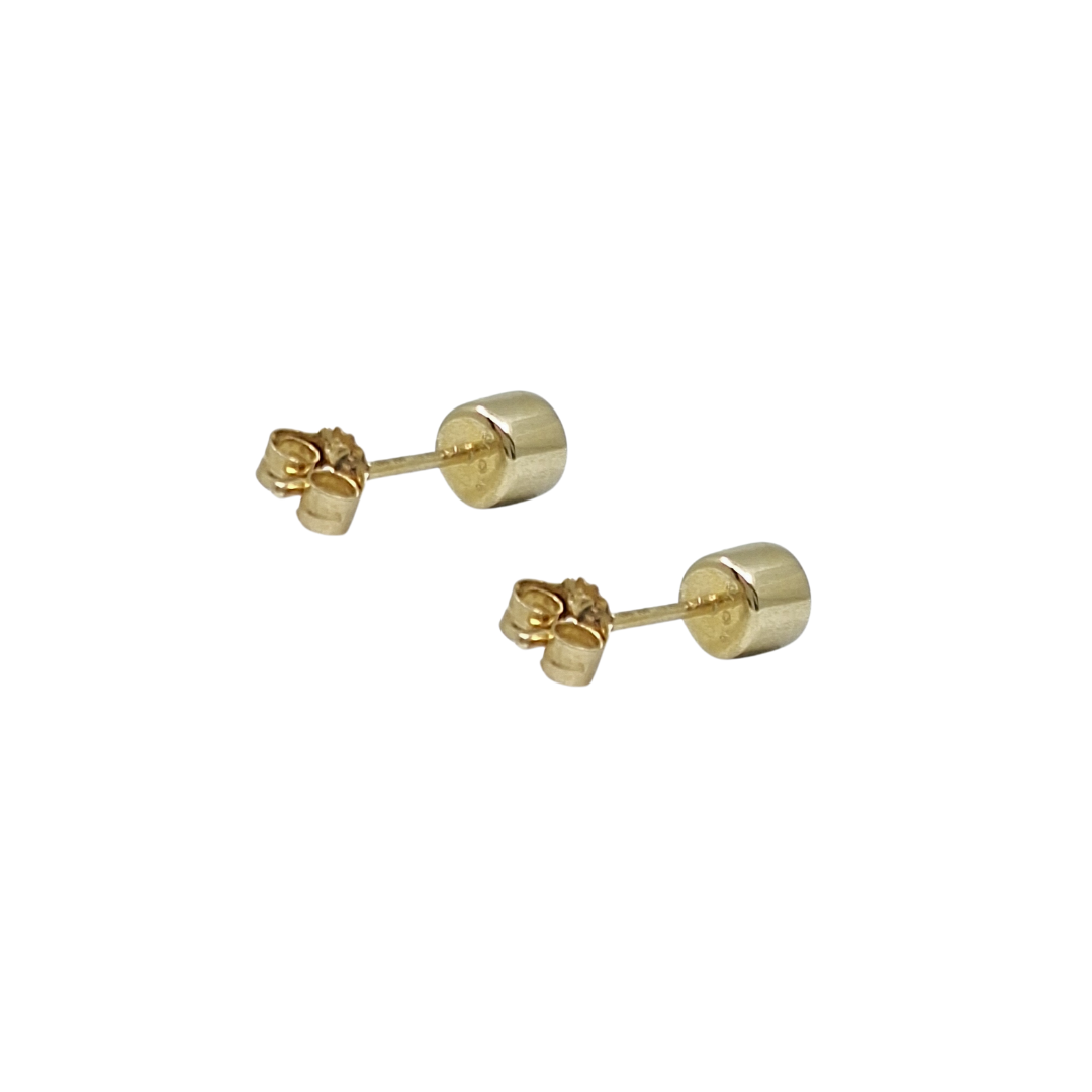 9ct Yellow Gold Rub Over Diamond Studs 0.33ct