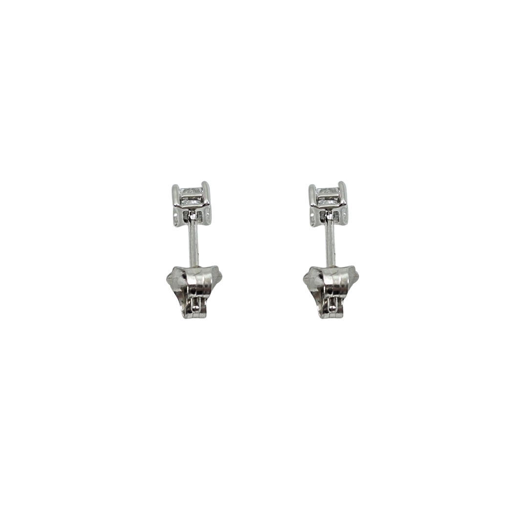 Platinum Princess Cut Diamond Studs 0.20ct