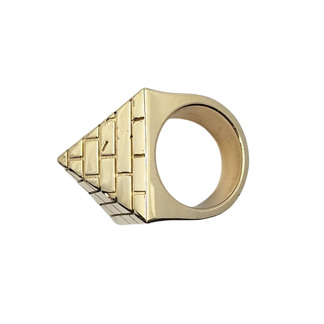 9ct Yellow Gold Solid pyramid Ring