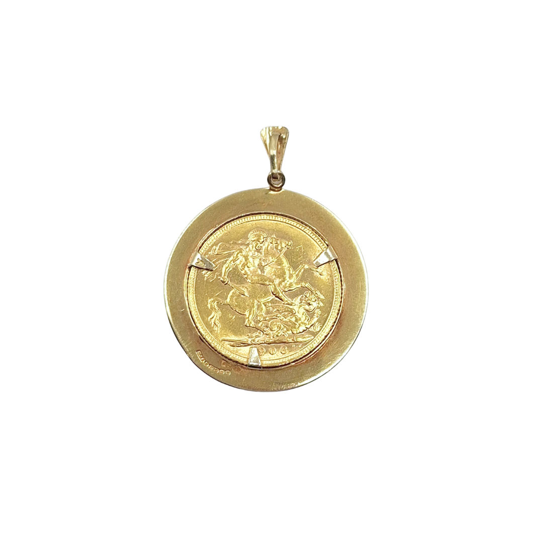 Full Sovereign Pendant 1906