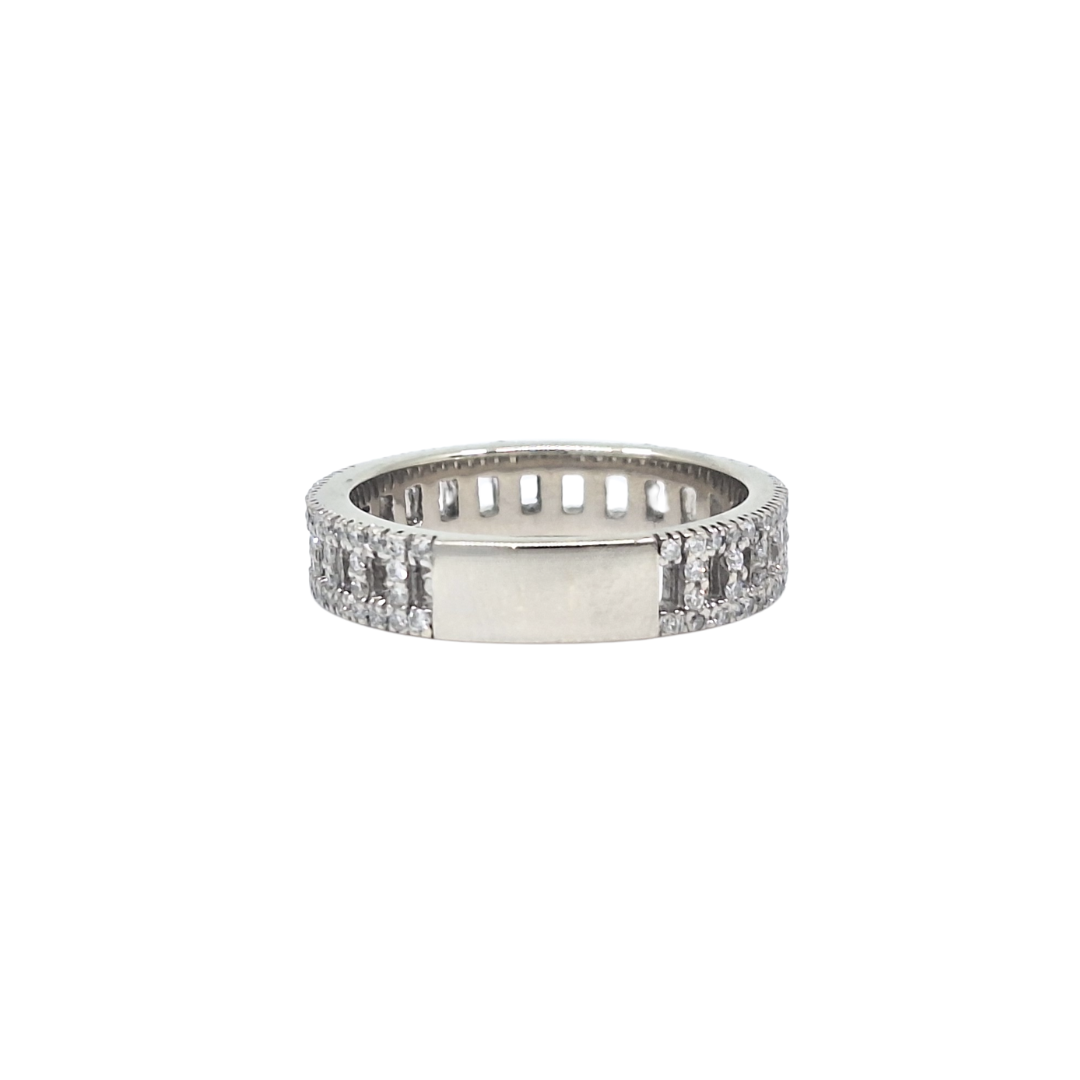 18ct White Gold Diamond Fancy Band Ring