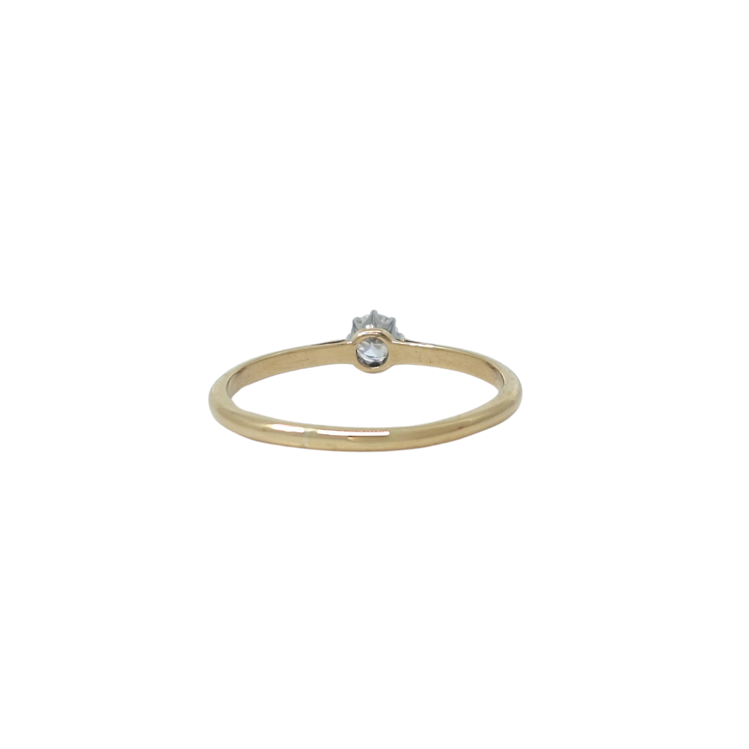 18ct Yellow Gold Diamond Solitaire Ring 0.15ct