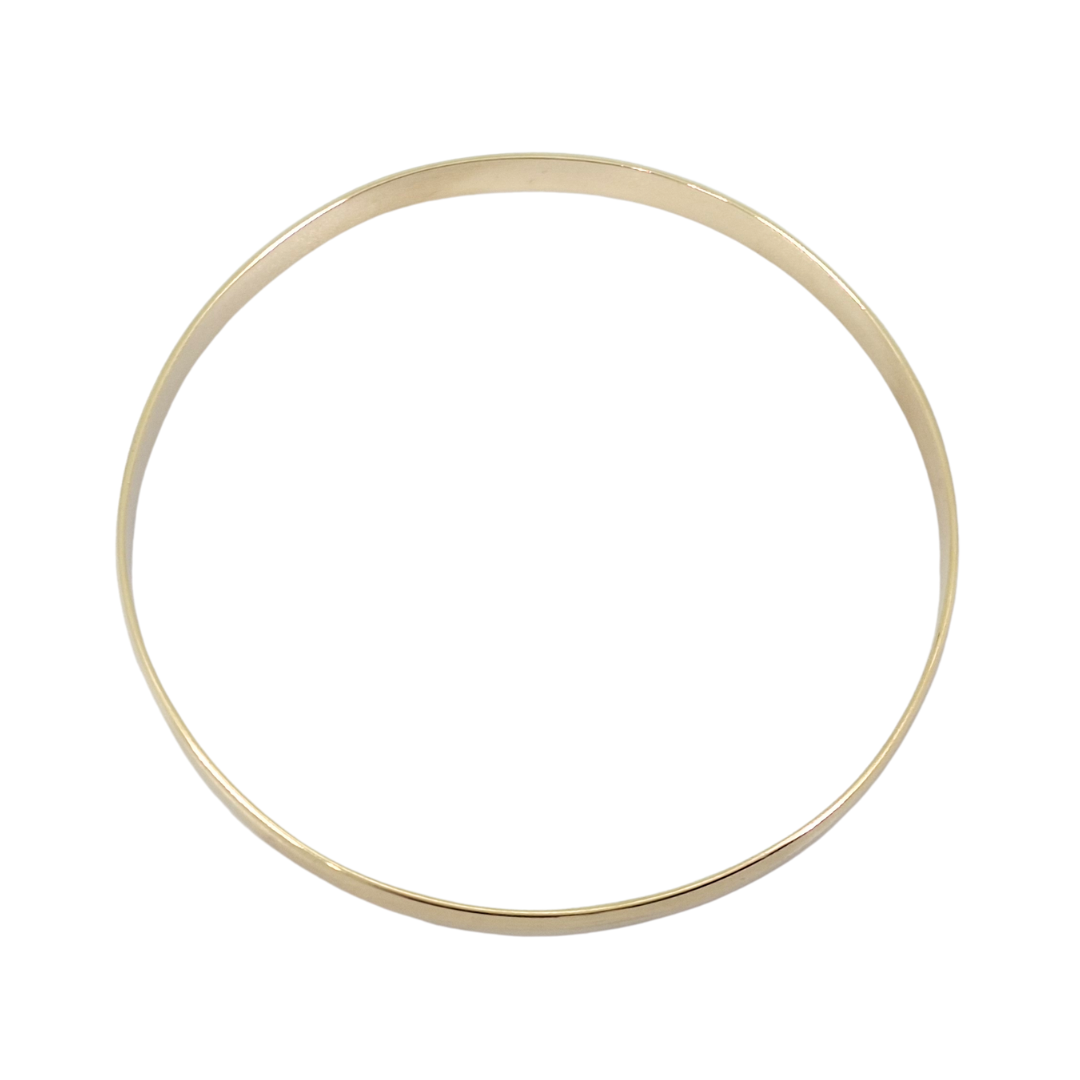 9ct Yellow Gold Plain Slave Bangle