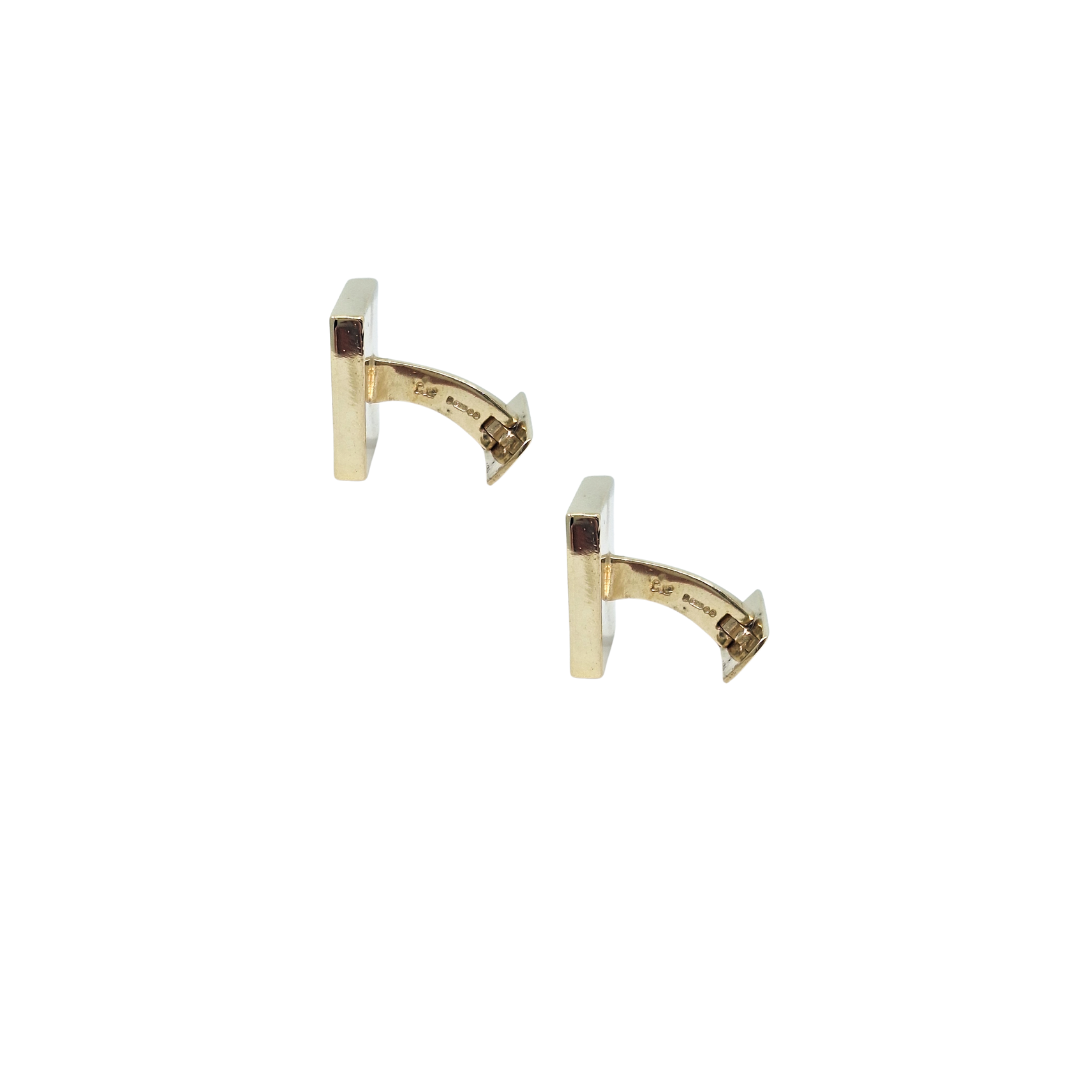 9ct Yellow Gold Patterned Cufflinks