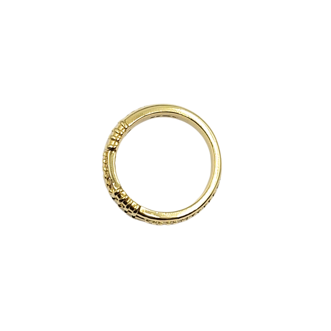 18ct Yellow Gold Three Row Diamond Ring