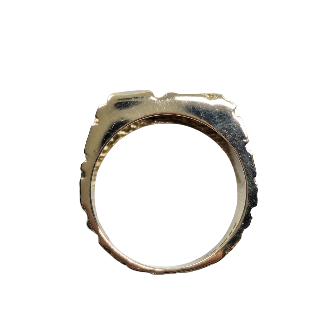 9ct Yellow Gold Cubic Set Signet Ring