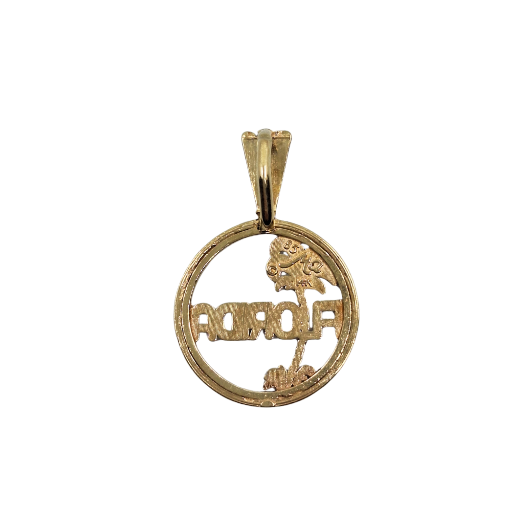 14ct Yellow Gold Florida Pendant