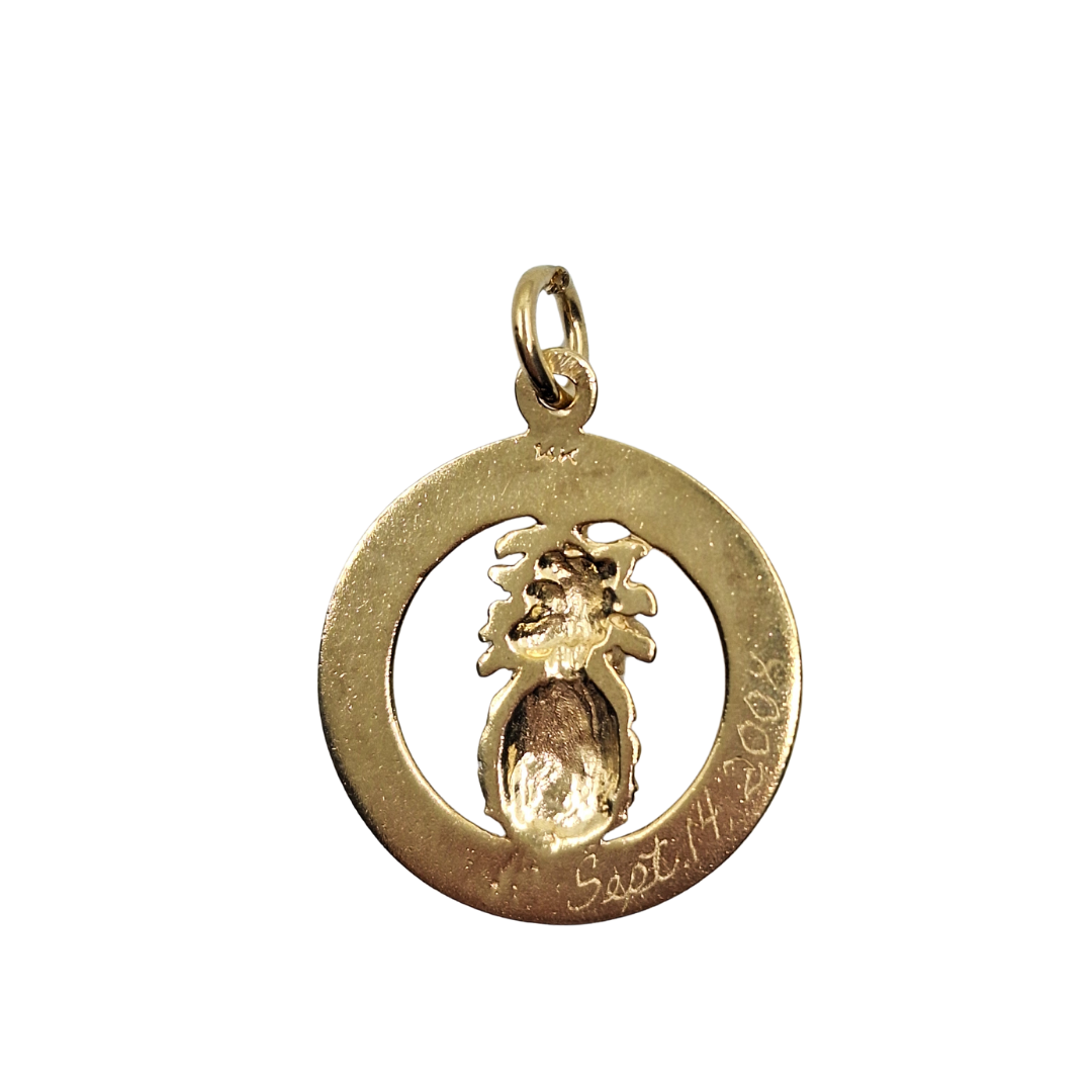 14ct Yellow Gold Newport Rhode Island Pineapple Pendant