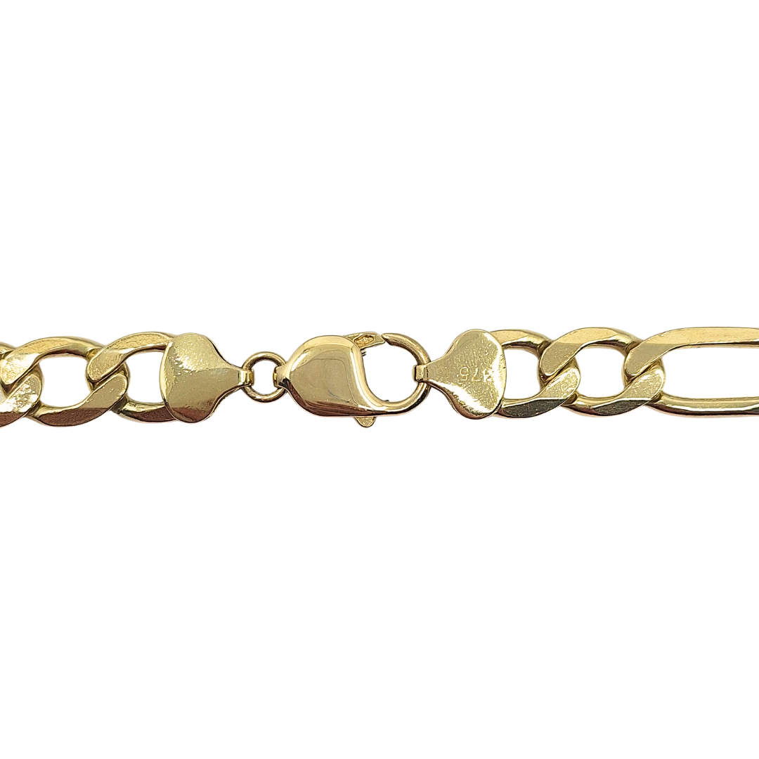 9ct Yellow Gold Figaro Chain 24"