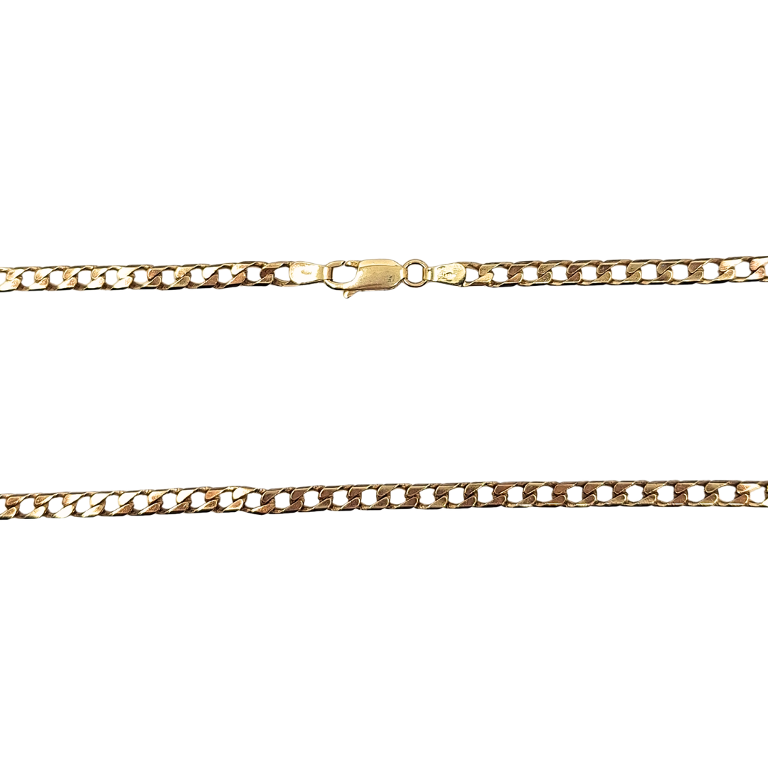 9ct Yellow Gold Curb Chain 21"