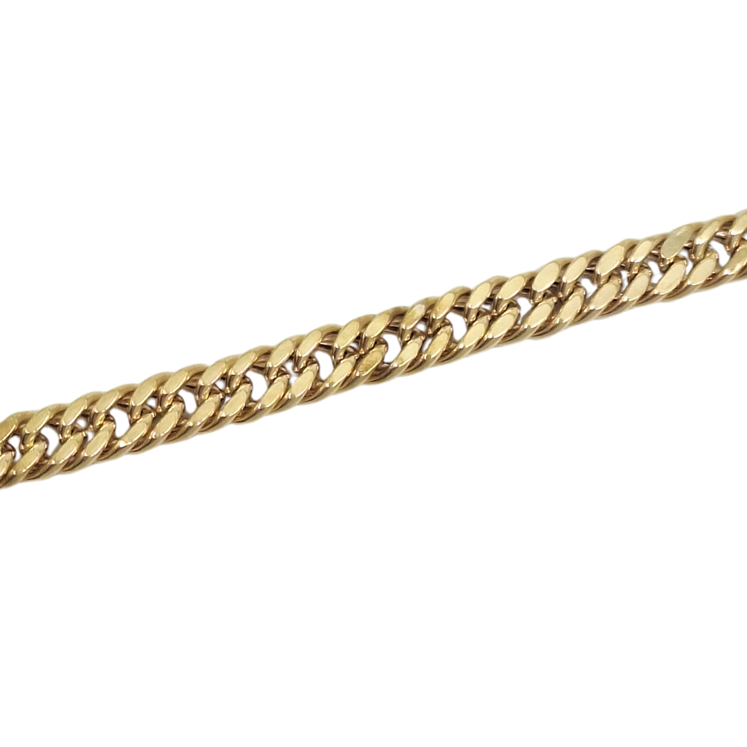 9ct Yellow Gold Ladies Curb Bracelet 7.5"