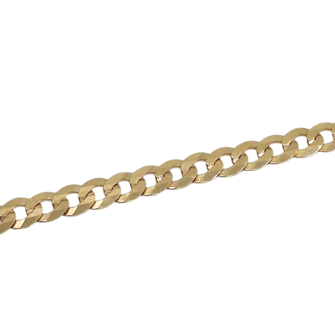 9ct Yellow Gold Ladies Curb Bracelet 7.5"