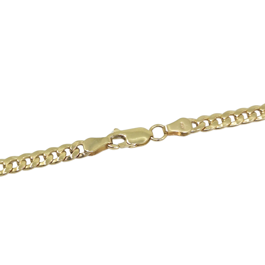 9ct Yellow Gold Curb Chain 22"