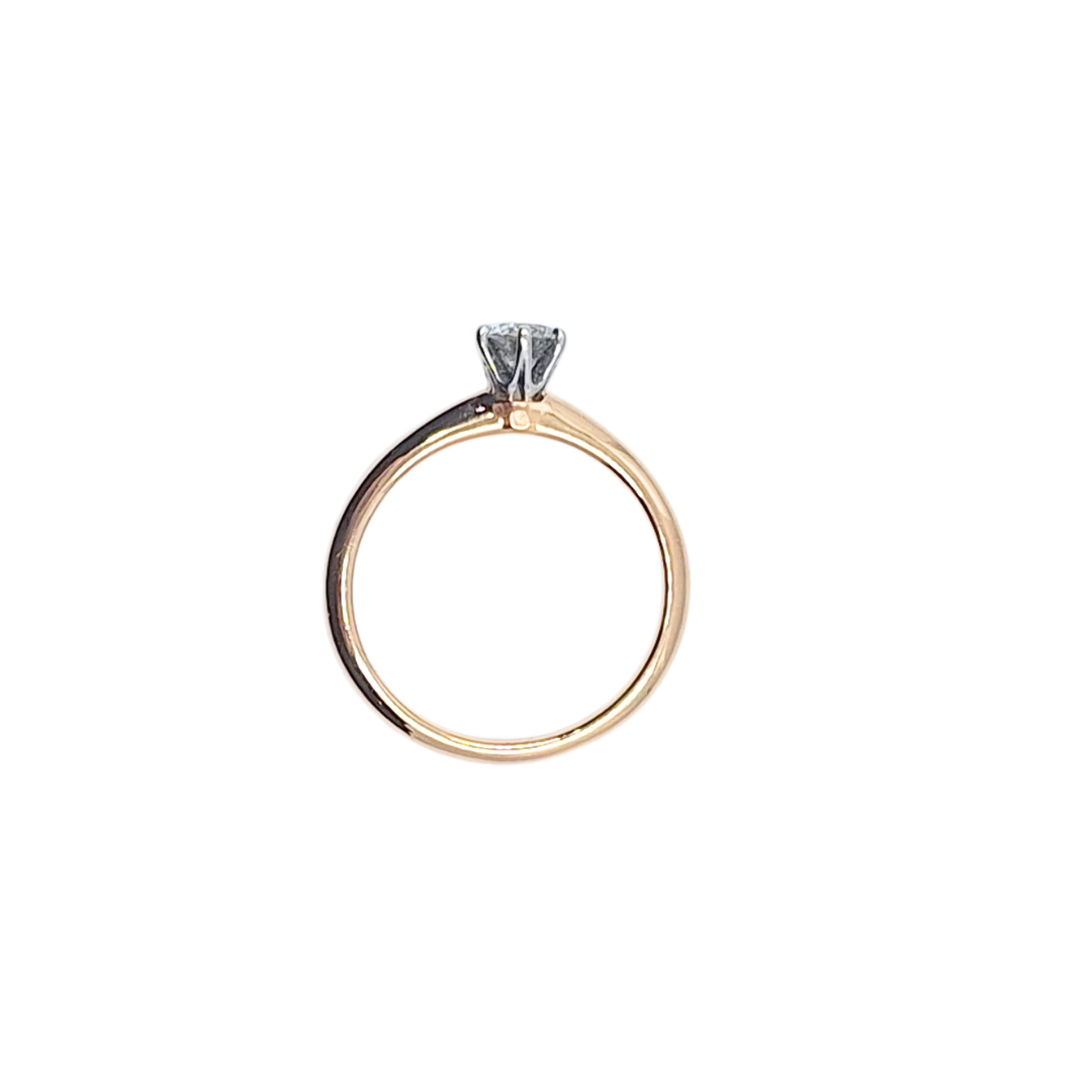 18ct Yellow Gold Tiffany & Co Solitaire Diamond Ring 0.30ct