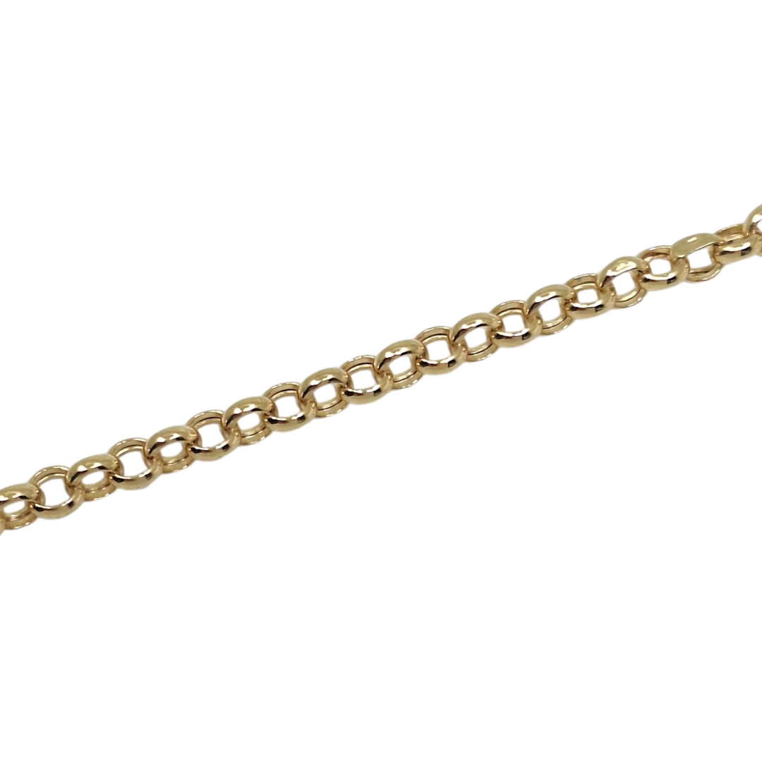 9ct Yellow Gold Plain Belcher Chain 22"