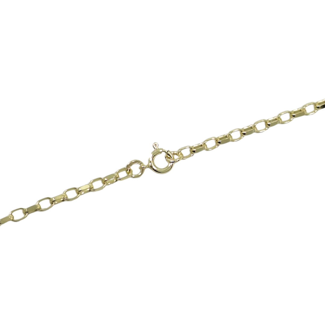 9ct Yellow Gold Fine Plain Belcher Chain 20"