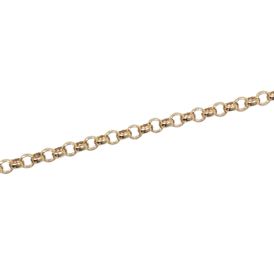 9ct Yellow Gold Plain Belcher Chain 20"