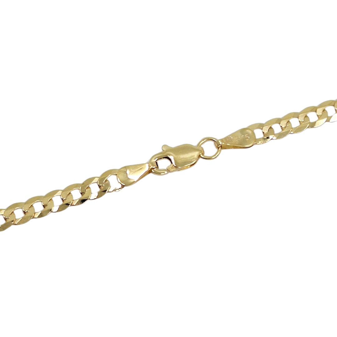 9ct Yellow Gold Curb Chain 22"
