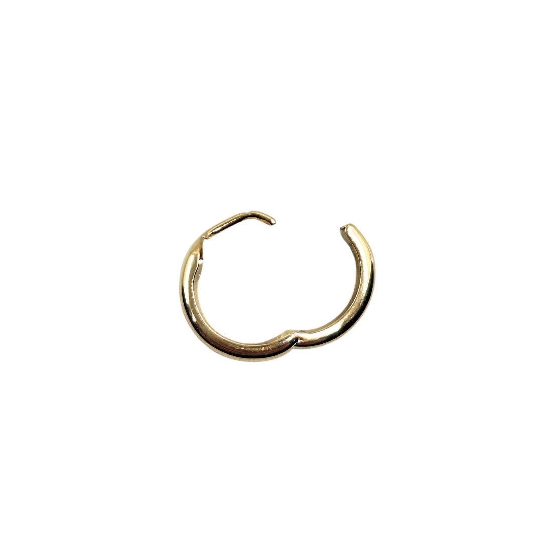 9ct Yellow Gold Plain Huggie Earrings