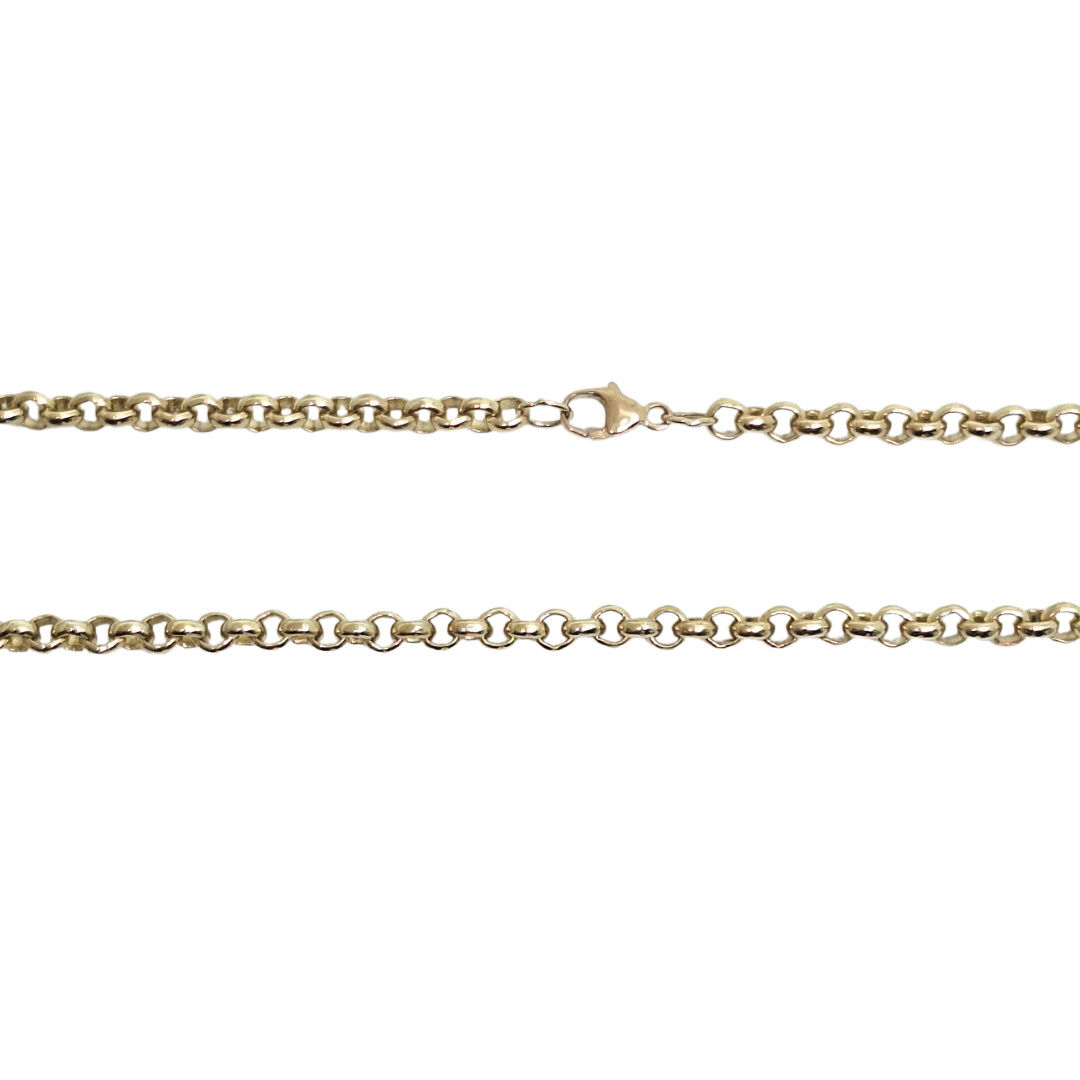 9ct Yellow Gold Solid Belcher Chain 24"