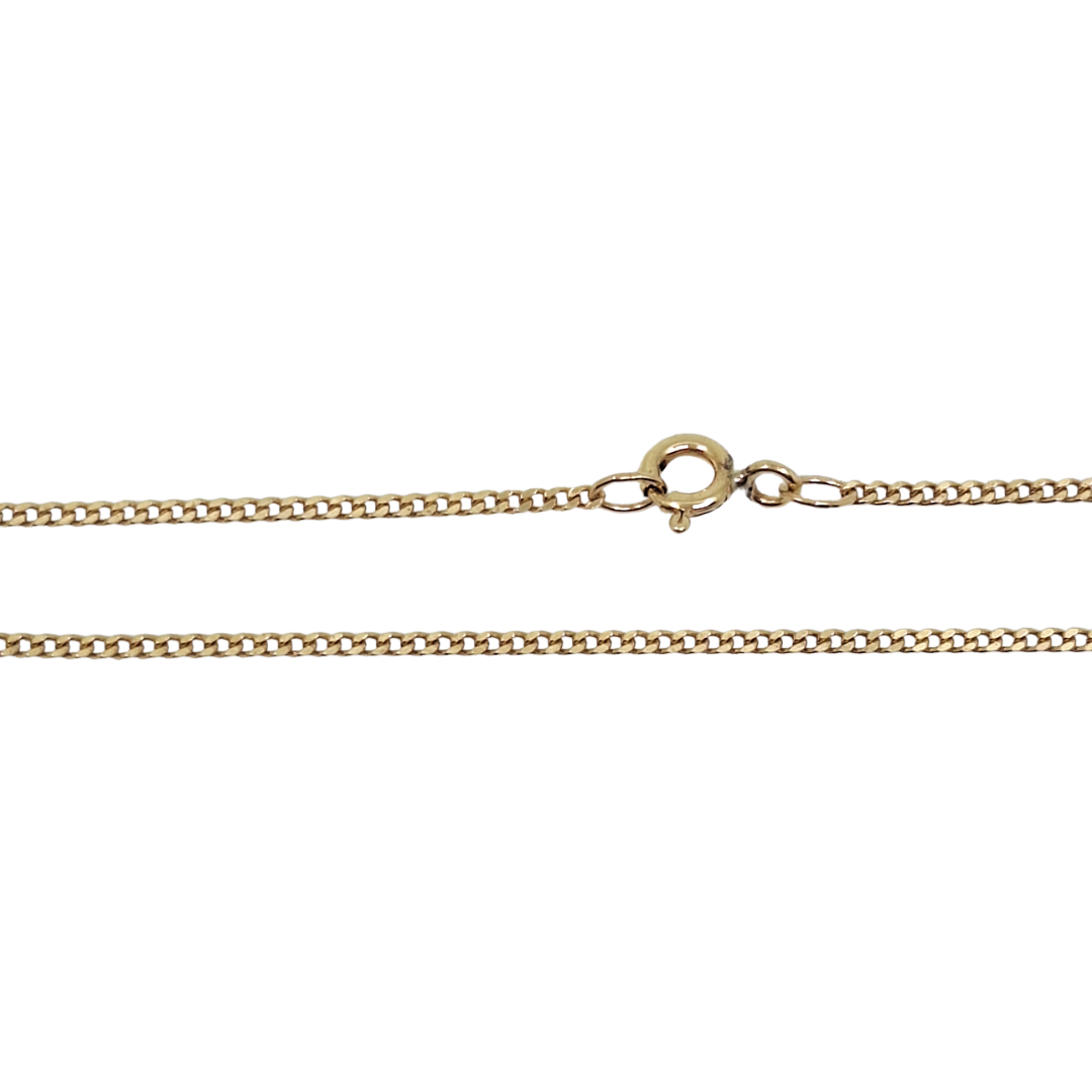 9ct Yellow Gold Amethyst Drop Pendant 18"