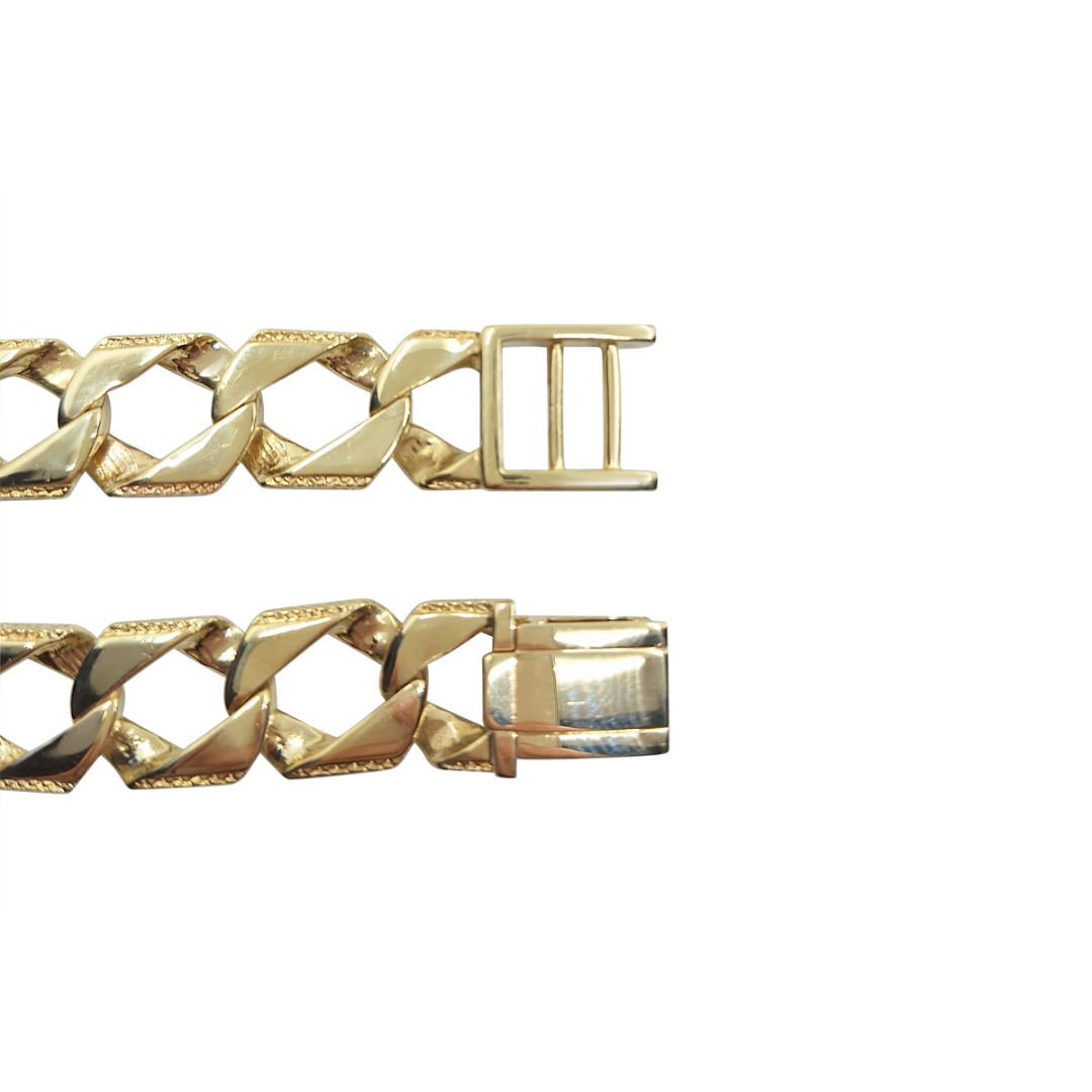 9ct Yellow Gold Curb Bracelet 9"