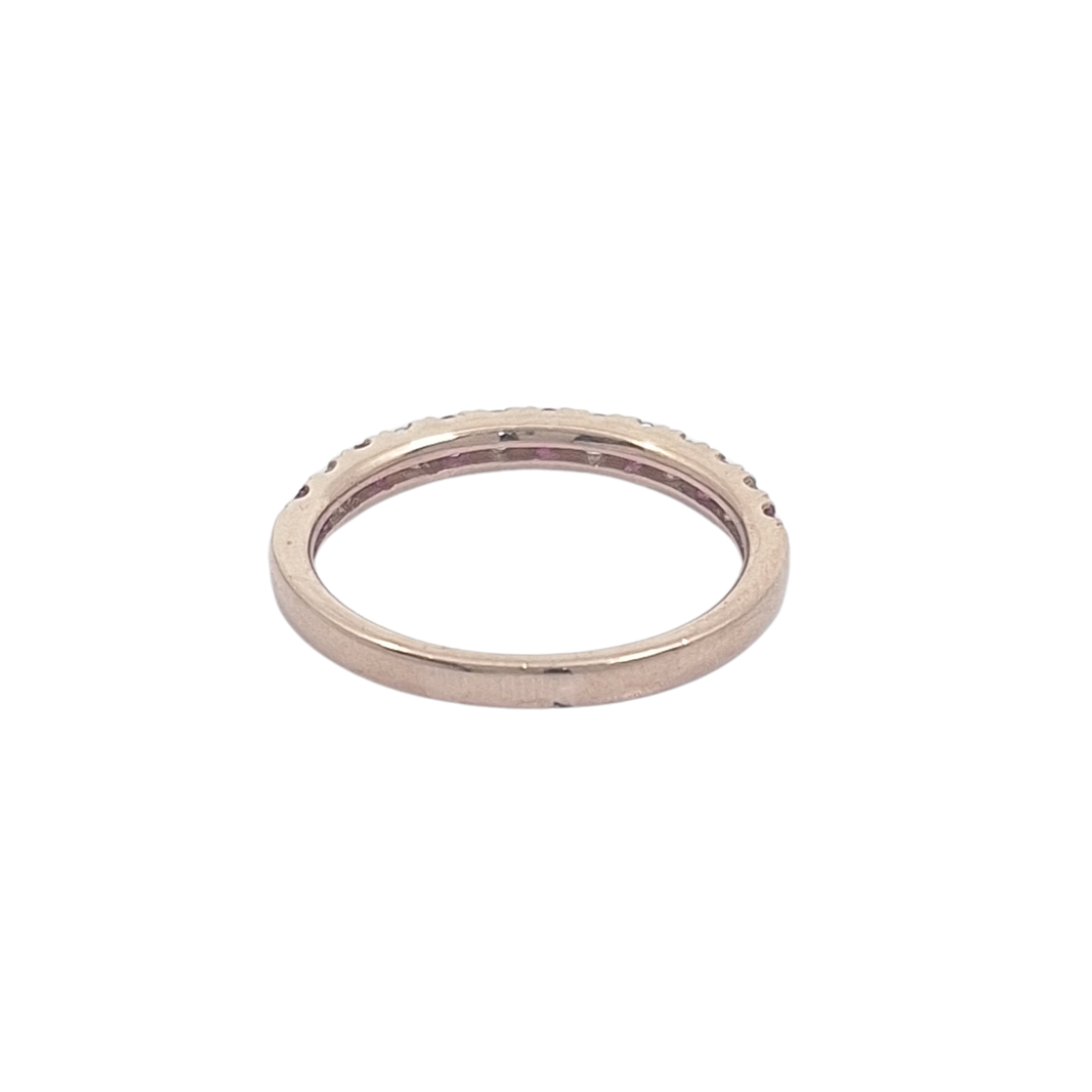 14ct Rose Gold Ruby & Diamond Eternity Ring