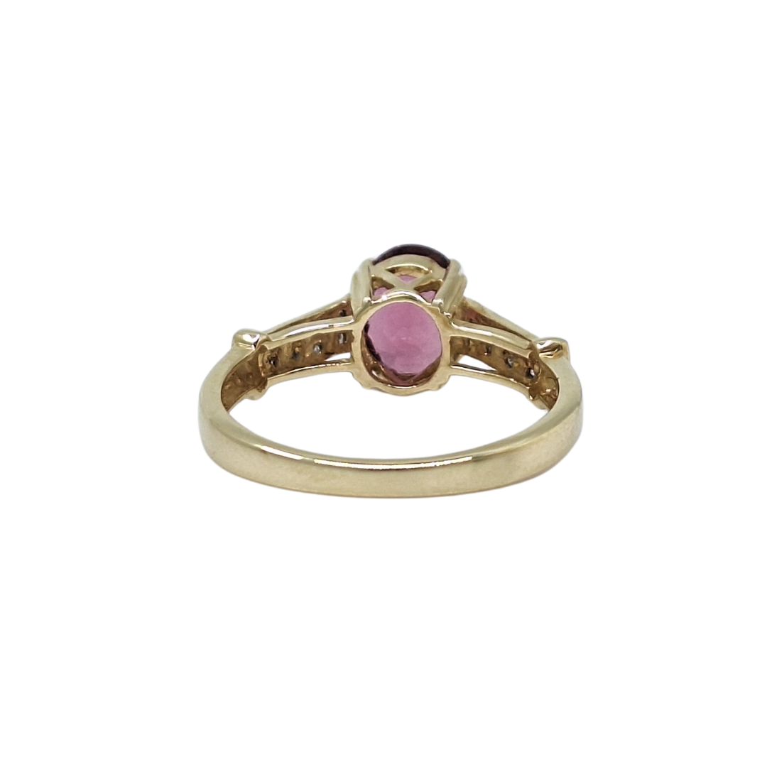 9ct Yellow Gold Tourmaline & Zircon Ring