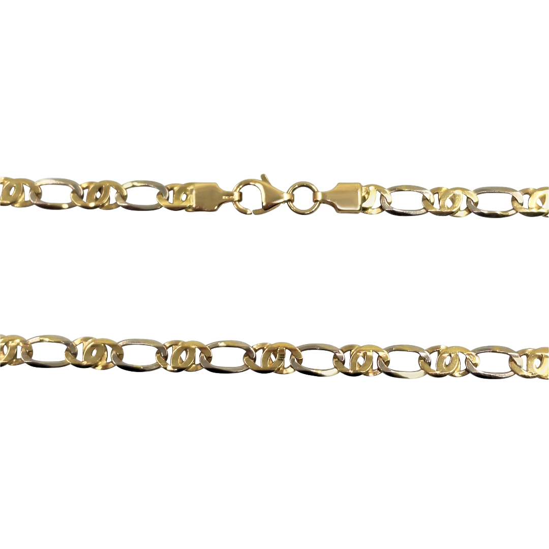 14ct Yellow Gold Fancy Link Chain 24"